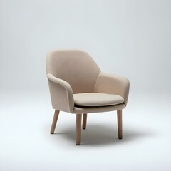 Obraz premium Single chair seat isolated on a white background.