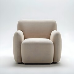 Single chair seat isolated on a white background.