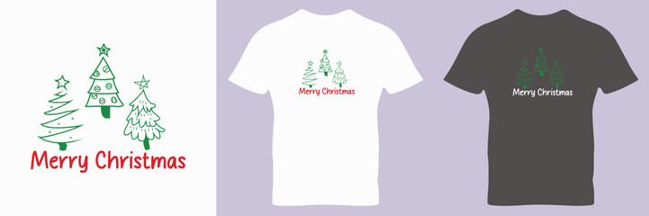 Christmas trees on white. Christmas Trees Shirt, Merry Christmas t-shirt design. Summer Santa Shirt,  Christmas Shirts for  Women,  Holiday Vacation Shirt, 