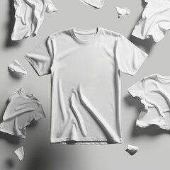 White realistic t-shirt mockup