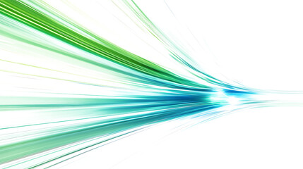 lines of blue & green lights . lights of cars with night. long exposure on transparent background.