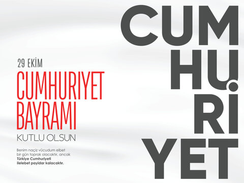 29 ekim cumhuriyet bayramı kutlama tasarımı. Translation: 29 october republic day celebration design.