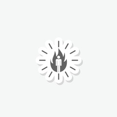 Adrenaline icon sticker isolated on gray background