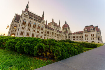 Hungarian Parliament Building at Dusk..