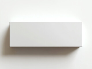Minimalist white box on a light background, perfect for product display or branding purposes in a modern setting.