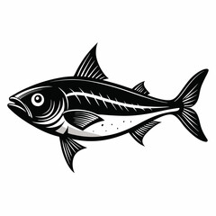 Fototapeta premium Bluefish Black Black silhouette