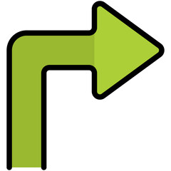 turn right filled line icon