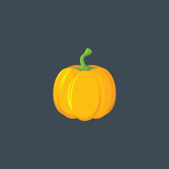 pumpkin fruit in flat vector design.