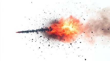 Explosion firework isolate on white background