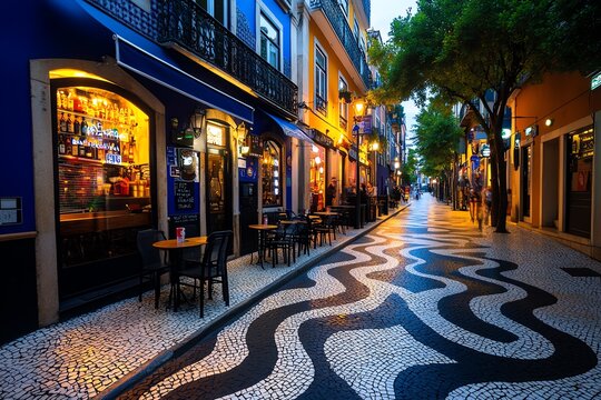 An evening walk through Bairro Alto, with lively bars and the sound of fado music filling the air