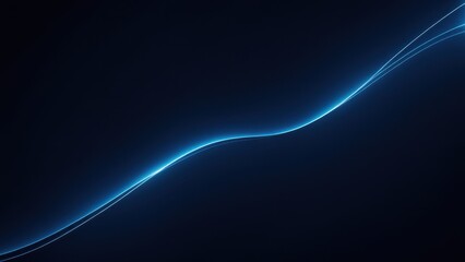 A smooth, glowing blue wave against a dark background, creating a serene and modern visual effect.