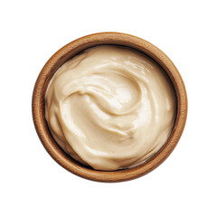 Creamy Caesar Dressing in a Wooden Bowl
