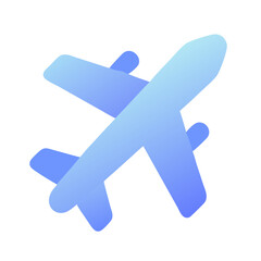 Obraz premium blue plane icon