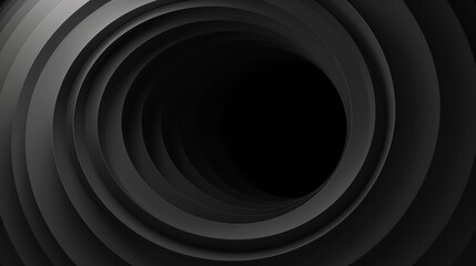 Abstract Black Swirling Tunnel
