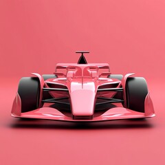 3D Formula 1 Car Icon: High Speed Racing Vehicle Illustration Logo