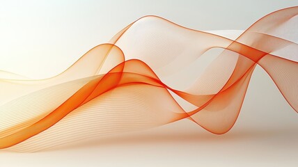 Elegant abstract wave design in vibrant orange tones, perfect for backgrounds or creative projects.