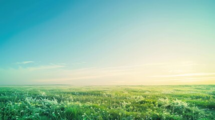 Obraz premium Serene Meadow Under a Vast Sky