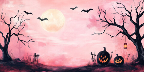 Halloween background with bats