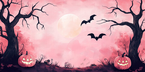 Halloween background with bats