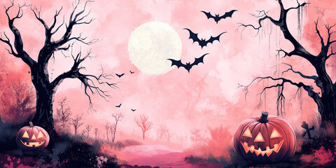 Halloween background with bats