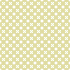 A repeating pattern of white crosses on a light beige background, suitable for various design applications.