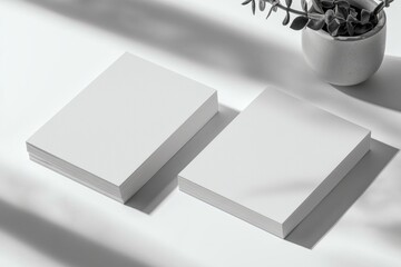 Business Card Mockup on Isolated Background created with Generative AI