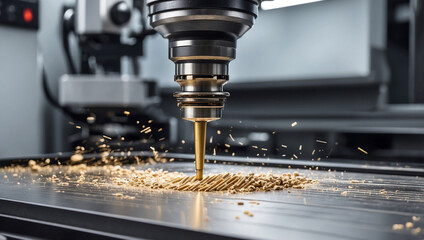Milling CNC Background A Closeup Image