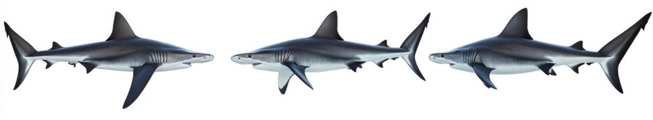 Obraz premium shark fish isolated on white background