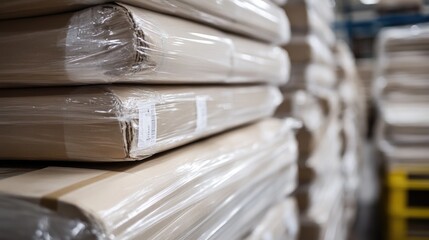 Shrink Wraps – Close-up of Shrink-Wrapped Items Showing Glossy, Stretched Texture