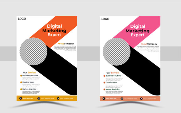 a bundle of 2templates of a4 flyer template, modern template,Corporate business, flyer template design set,flyer in A4 with colorful business, corporate Flyer Design,

