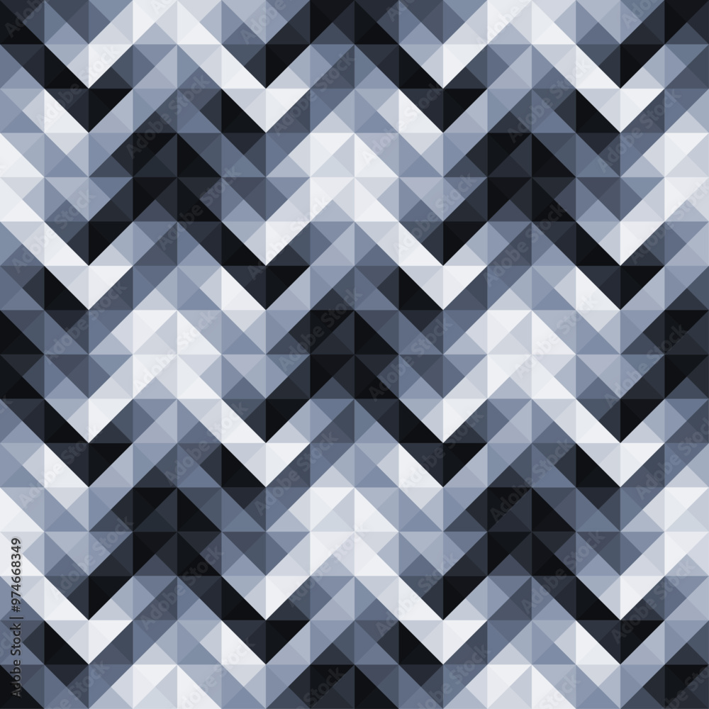 Poster abstract seamless black geometric polygon facet background made by edgy triangles, geometric, abstra