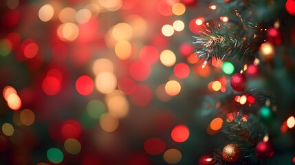 Christmas Lights Bokeh Background