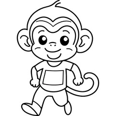 Cartoon image of a monkey in a sports competition pose.