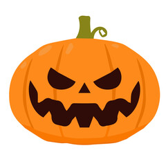 Halloween orange pumpkin illustration.