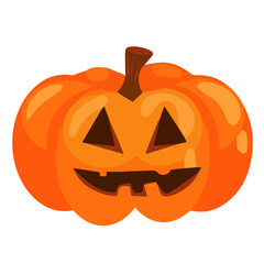 Halloween orange pumpkin illustration.