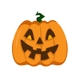 Halloween orange pumpkin illustration.