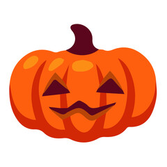 Halloween orange pumpkin illustration.