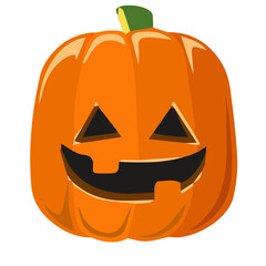 Halloween orange pumpkin illustration.