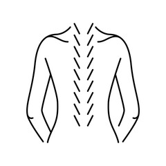 Acupuncture procedure icon. Vector isolated element.