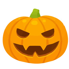Halloween orange pumpkin illustration.