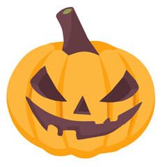 Halloween orange pumpkin illustration.