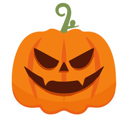 Halloween orange pumpkin illustration.