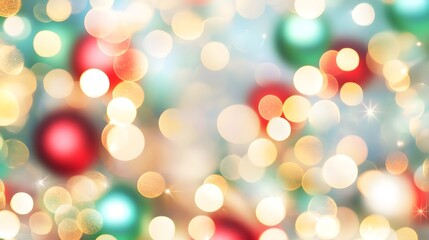 Fototapeta premium Festive Bokeh Lights Background - Holiday Celebration