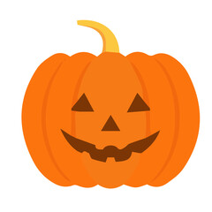Halloween orange pumpkin illustration.