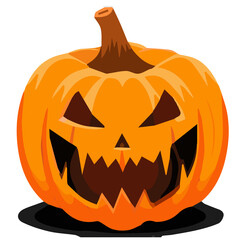 Halloween orange pumpkin illustration.