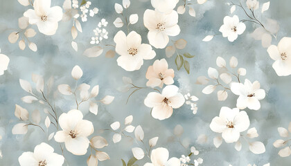 Incorporate simple floral motifs in soft pastel shades to create a light and airy wallpaper suitable for nature or feminine themes