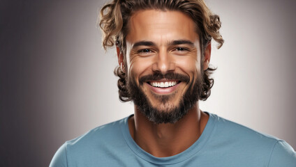 Fototapeta premium A Closeup Photo Portrait of a Handsome Man