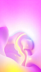 Fototapeta premium Minimalist abstract shapes with glowing gradients and neon light trails