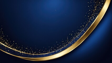 A stylish blue and gold background with sparkling elements, ideal for invitations or celebratory events.