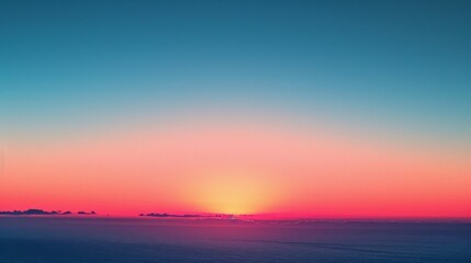Fototapeta premium Minimalist Background: Bright Sunlight and Colorful Horizon Illustrating Nature’s Morning Beauty